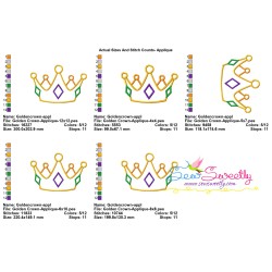 Golden Crown Applique Design Pattern-2