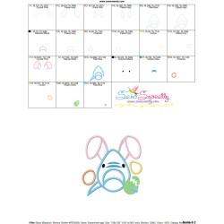 Easter Shark Applique Design Pattern-3