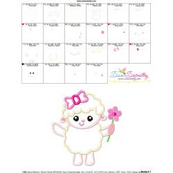 Easter Lamb Applique Design Pattern-3