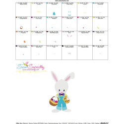 Easter Bunny Boy Eggs Basket Embroidery Design Pattern-3