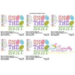 On The Hunt Easter Eggs Embroidery Design Pattern-2