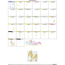 Golden Unicorn Block-8 Embroidery Design Pattern-3