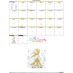 Golden Unicorn Block-5 Embroidery Design Pattern-3