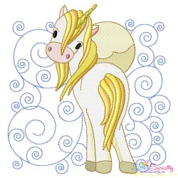 Golden Unicorn Blocks Embroidery Design Bundle-4