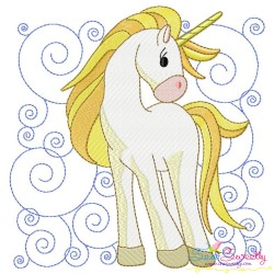 Golden Unicorn Blocks Embroidery Design Bundle-2