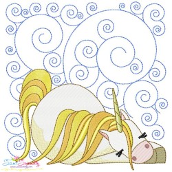 Golden Unicorn Blocks Embroidery Design Bundle-11