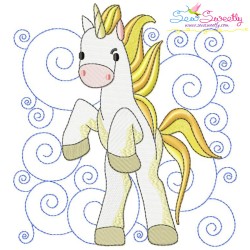 Golden Unicorn Blocks Embroidery Design Bundle-8