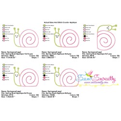 Spring Snail Applique Design Pattern-2