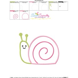 Spring Snail Applique Design Pattern-3