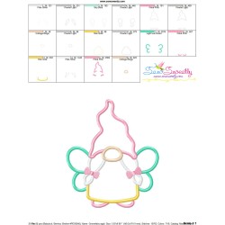 Spring Gnome Fairy Applique Design Pattern-3