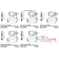 Bunny Carrying Easter Egg-03 Embroidery Design Pattern-2