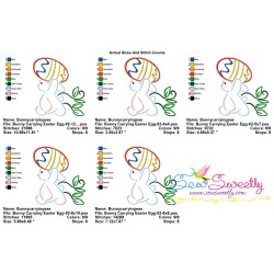 Bunny Carrying Easter Egg-02 Embroidery Design Pattern-2