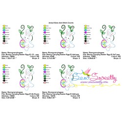 Bunny Carrying Easter Egg-01 Embroidery Design Pattern-2