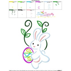 Bunny Carrying Easter Egg-01 Embroidery Design Pattern-3