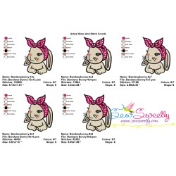 Bandana Easter Bunny Embroidery Design Pattern-2