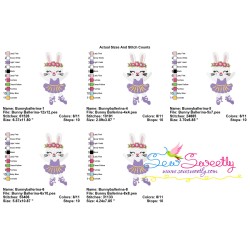 Easter Bunny Ballerina Embroidery Design Pattern-2