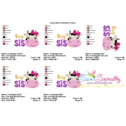 Cow Big Sis Embroidery Design Pattern-2
