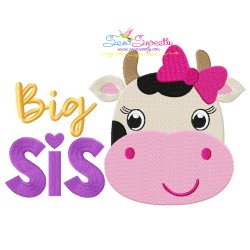 Cow Big Sis Embroidery Design Pattern-1