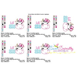 Cow Lil Sis Applique Design Pattern-2