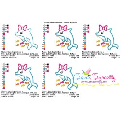 Cute Dolphin Bow Applique Design Pattern-2