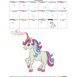 Sweet Unicorn Embroidery Design Pattern-3