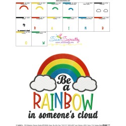 Be a Rainbow In Someone's Cloud Embroidery Design Pattern-3