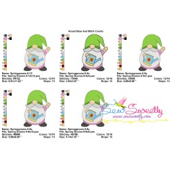 Spring Gnome Watering Can Embroidery Design Pattern-2