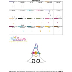 Gnome Spring Flowers Applique Design Pattern-3