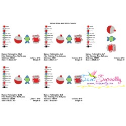 Fishing Trio Embroidery Design Pattern-2