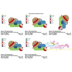 Fishing Tackle Box Embroidery Design Pattern-2