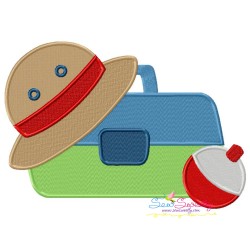 Fishing Tackle Box Embroidery Design Pattern-1
