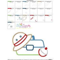 Fishing Tackle Box Applique Design Pattern-3