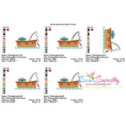 Fishing Boat Embroidery Design Pattern-2