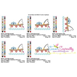 Fishing Boat Applique Design Pattern-2