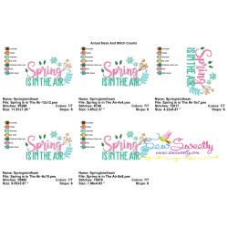 Spring is in The Air-2 Lettering Embroidery Design Pattern-2