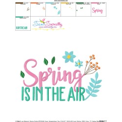 Spring is in The Air-2 Lettering Embroidery Design Pattern-3