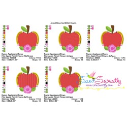 Apple Pencil Flower Embroidery Design Pattern-2