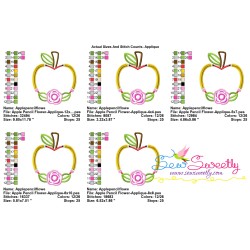 Apple Pencil Flower Applique Design Pattern-2