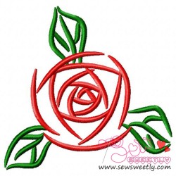 Red Rose Embroidery Design Pattern-3