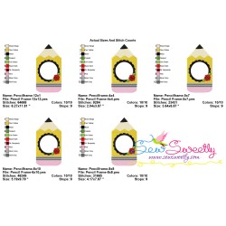 Pencil Frame Embroidery Design Pattern-2