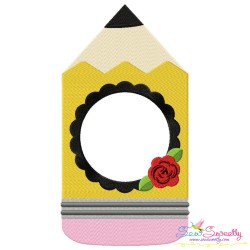 Pencil Frame Embroidery Design Pattern-1