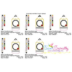 Pencil Frame Applique Design Pattern-2