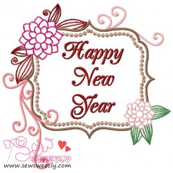 Floral Frame-4 Embroidery Design Pattern-4