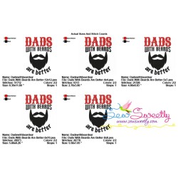 Dads With Beards Are Better Lettering Embroidery Design Pattern-2
