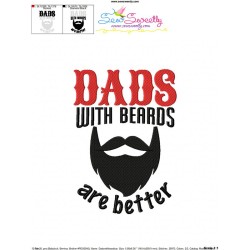 Dads With Beards Are Better Lettering Embroidery Design Pattern-3