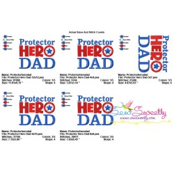 Protector Hero Dad Lettering Embroidery Design Pattern-2