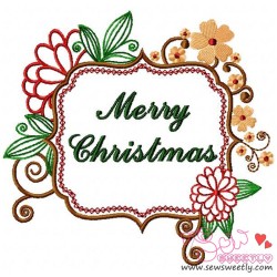 Floral Frame-2 Embroidery Design Pattern-4