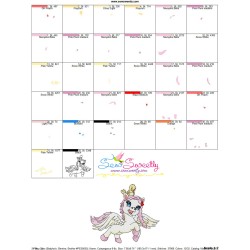 Cute Pegasus Girl-5 Embroidery Design Pattern-3