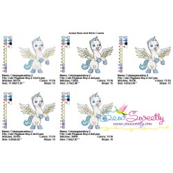 Cute Pegasus Boy-2 Embroidery Design Pattern-2