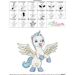 Cute Pegasus Boy-2 Embroidery Design Pattern-3